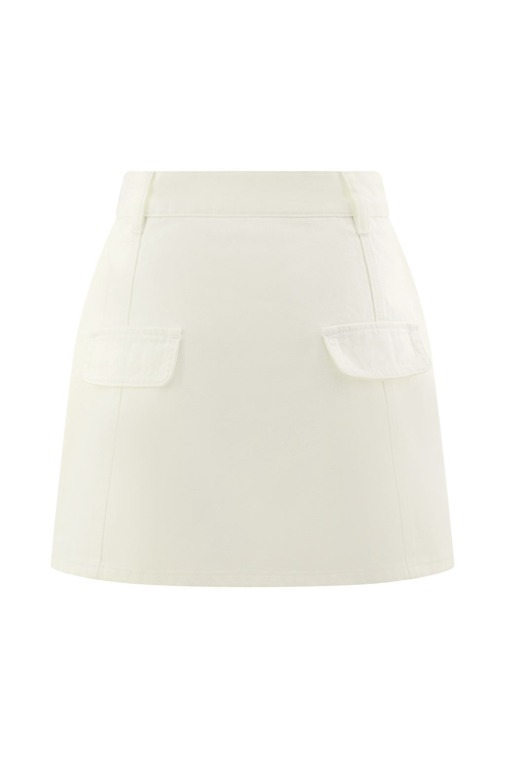Rosalyn Mini Denim Skort - White