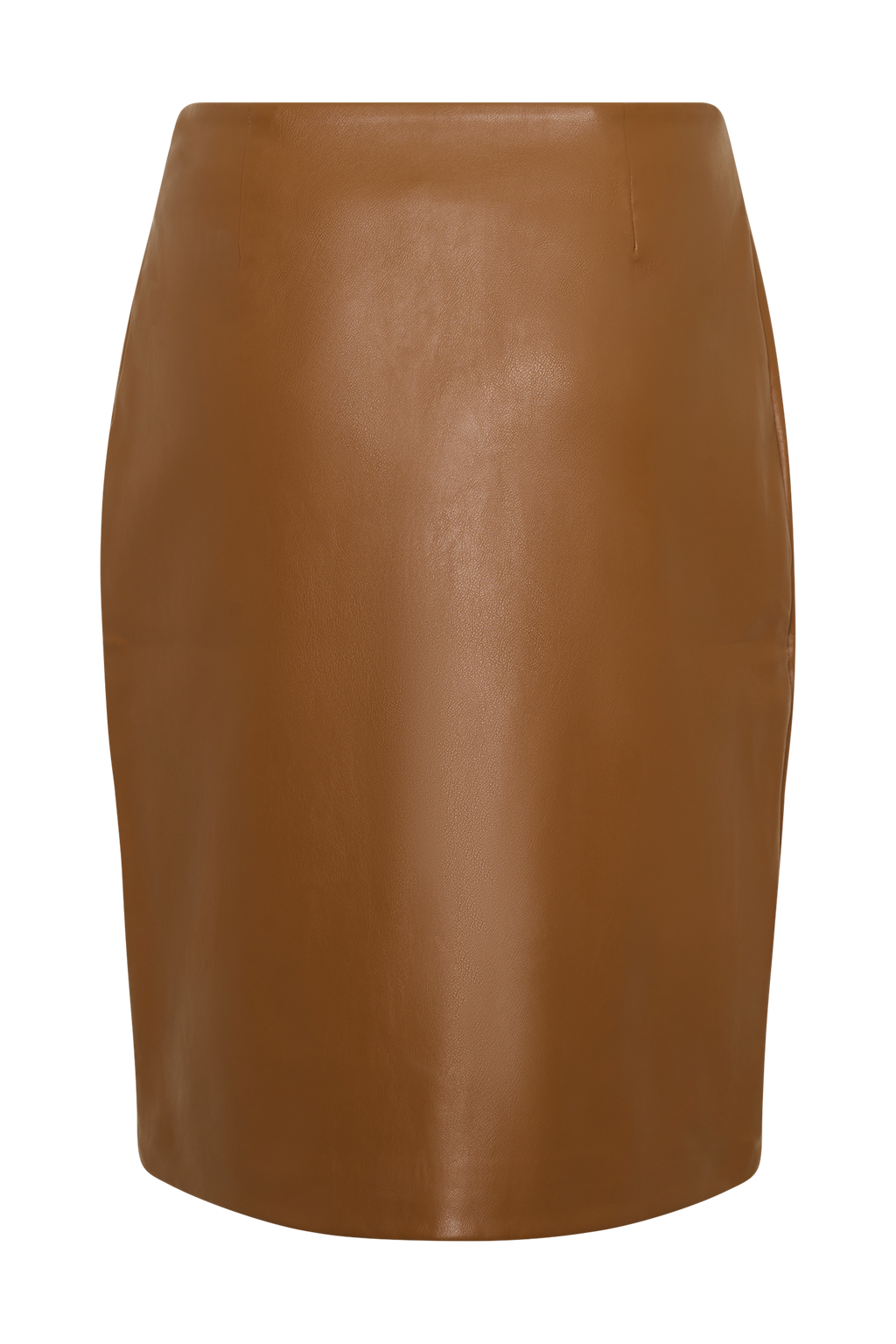 Alexis Faux Leather Midi Skirt - Cognac