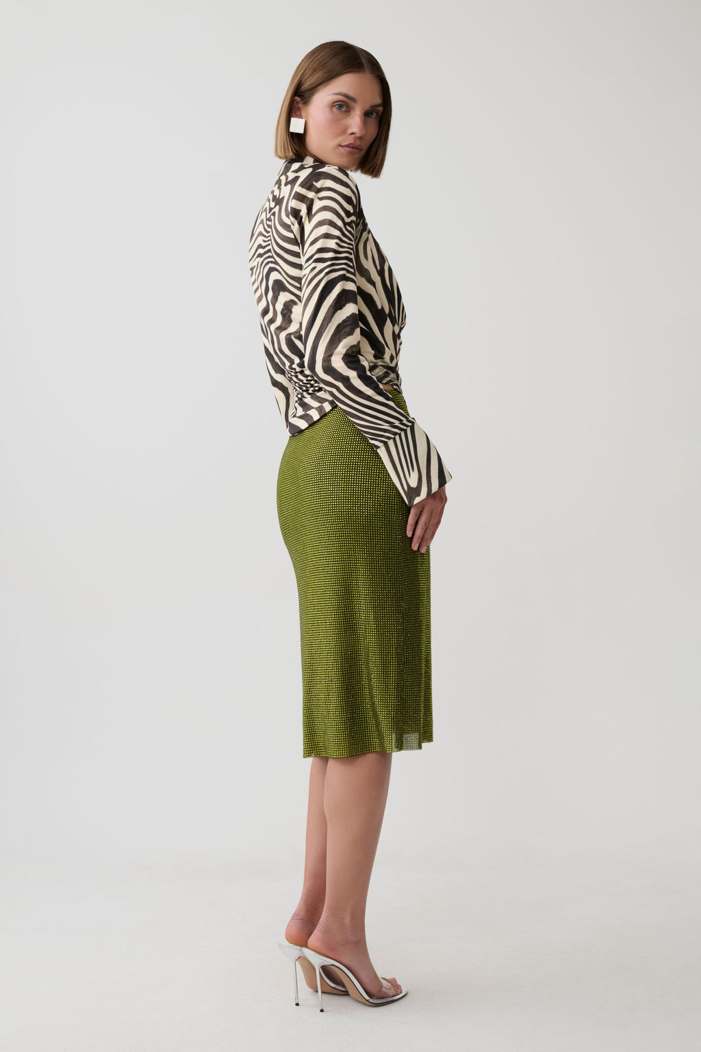 Elmira Long Sleeve Zebra Print Top - Zebra Print