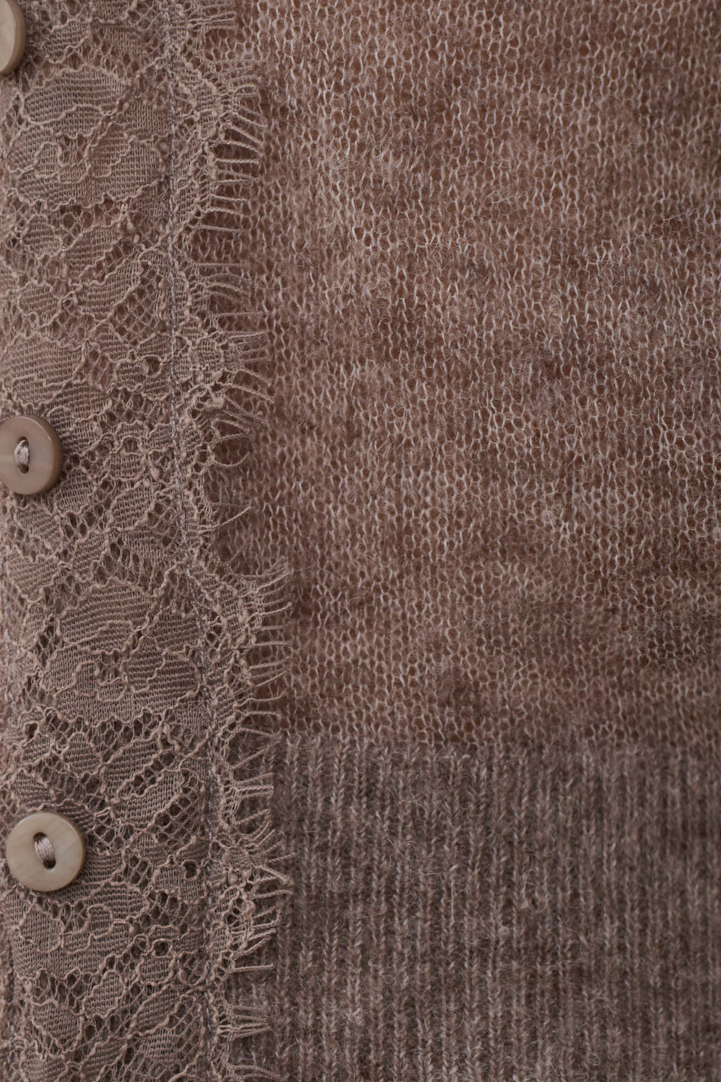 Amrita Lace Knit Cardigan - Oatmeal