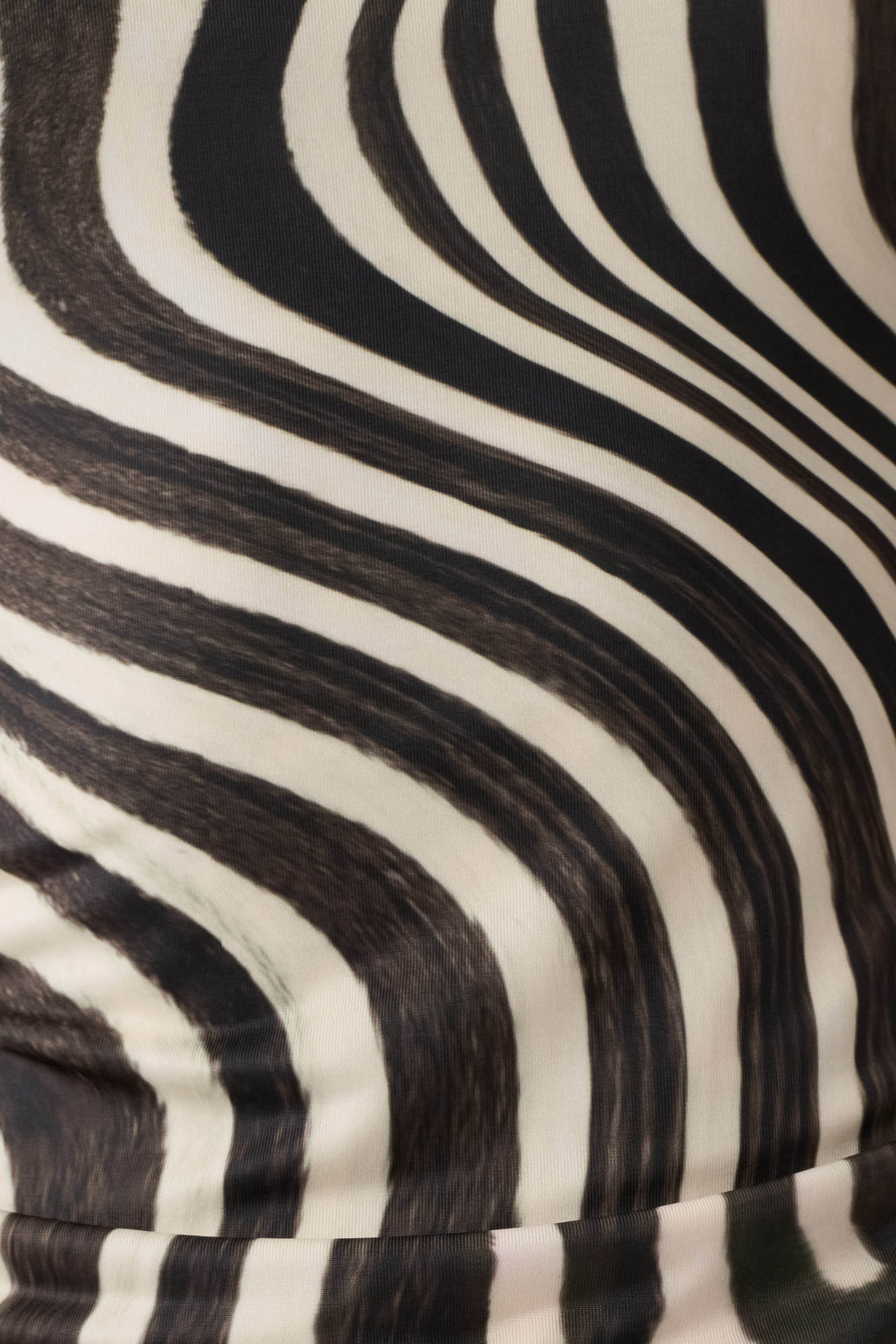 Yura Backless Twist Top - Zebra Print