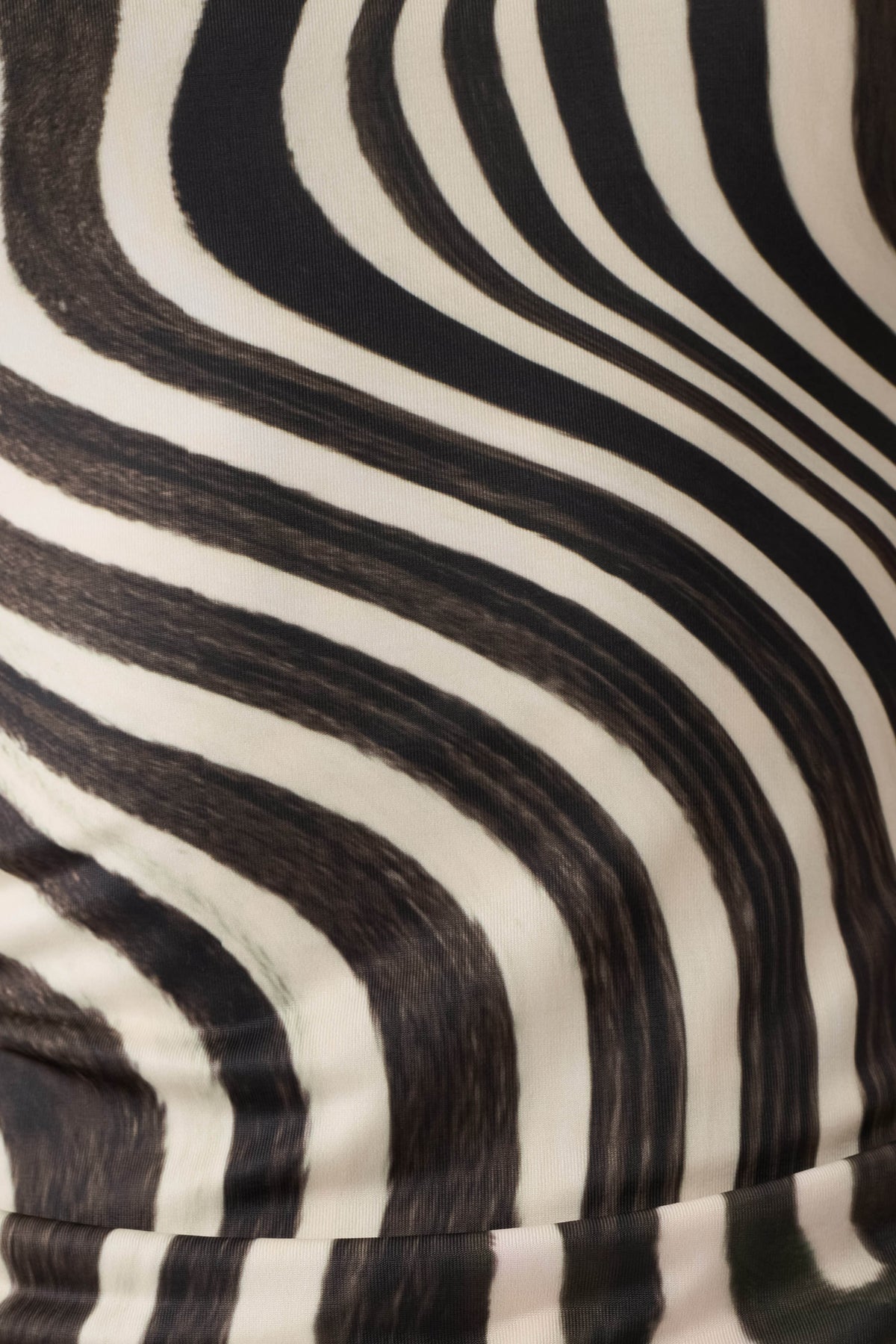Yura Backless Twist Top - Zebra Print