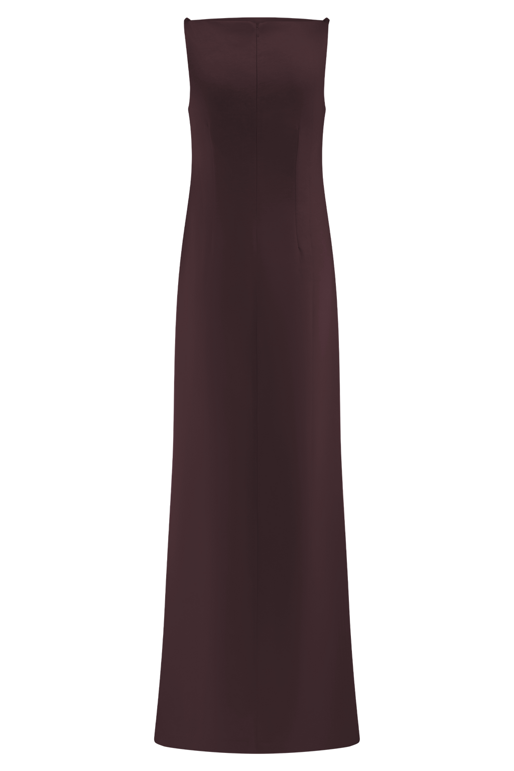 Violet Sleeveless Satin Maxi Dress - Dark Chocolate