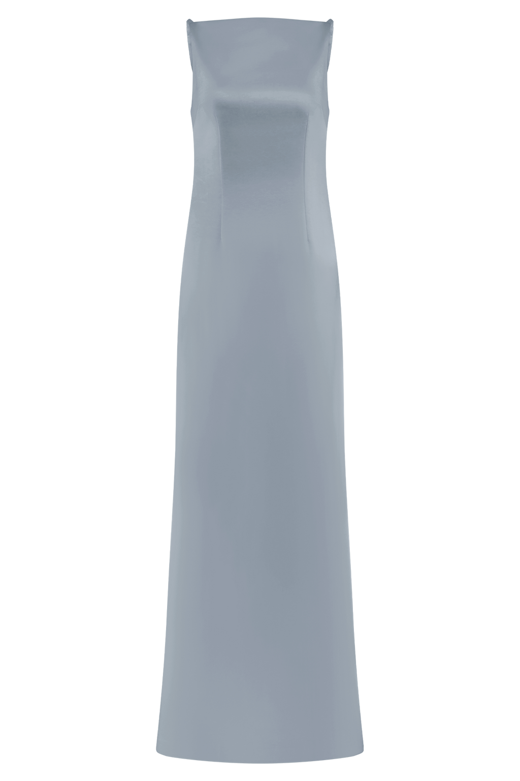 Violet Sleeveless Satin Maxi Dress - Frosted Blue