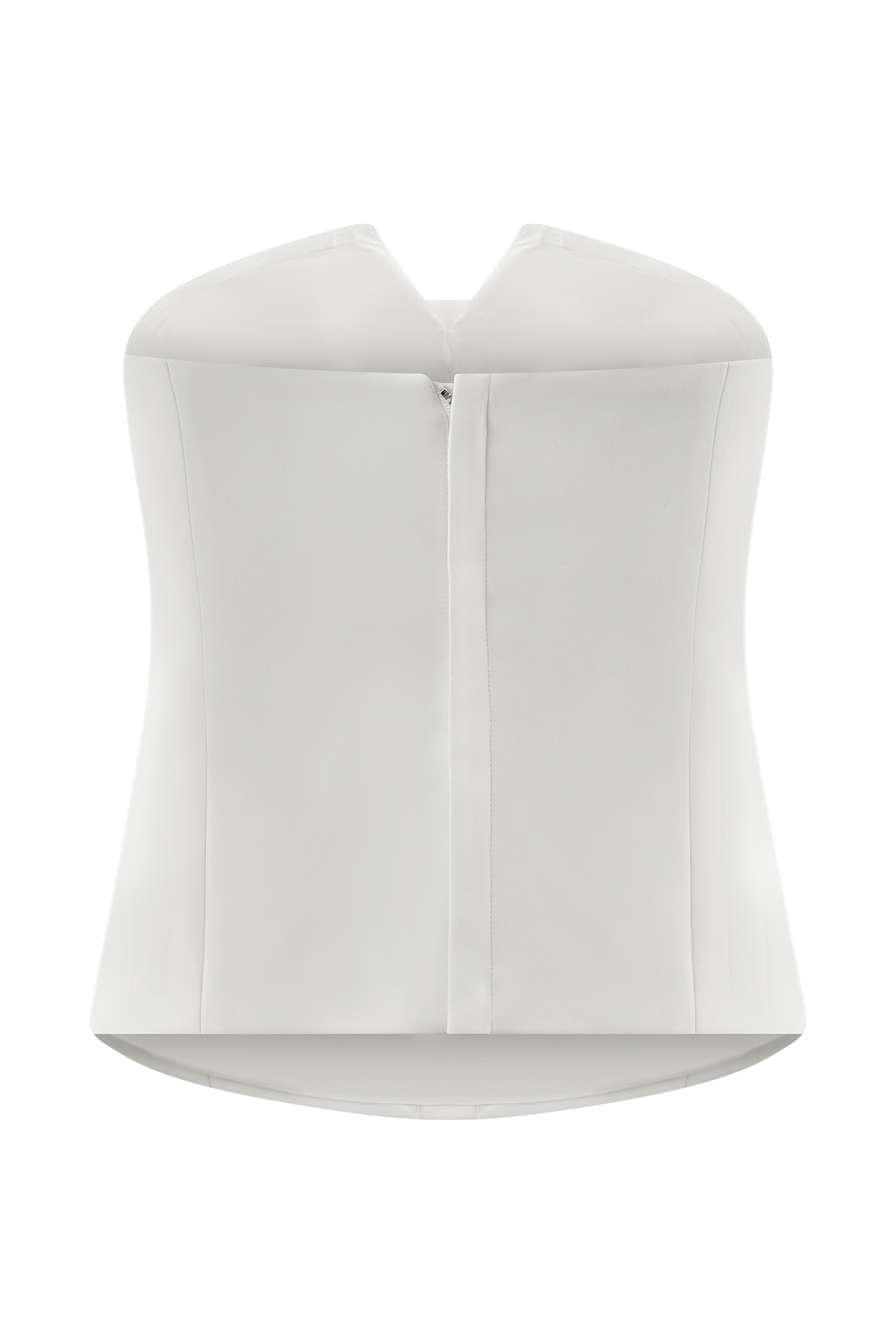 Zillah Strapless Cotton Top - White