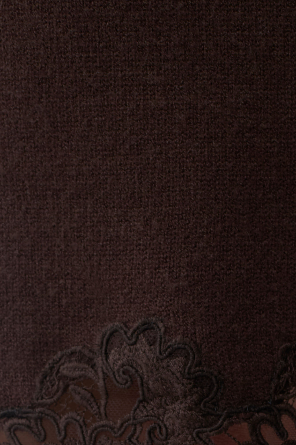 Kaelin Lace Knit Skirt - Chocolate