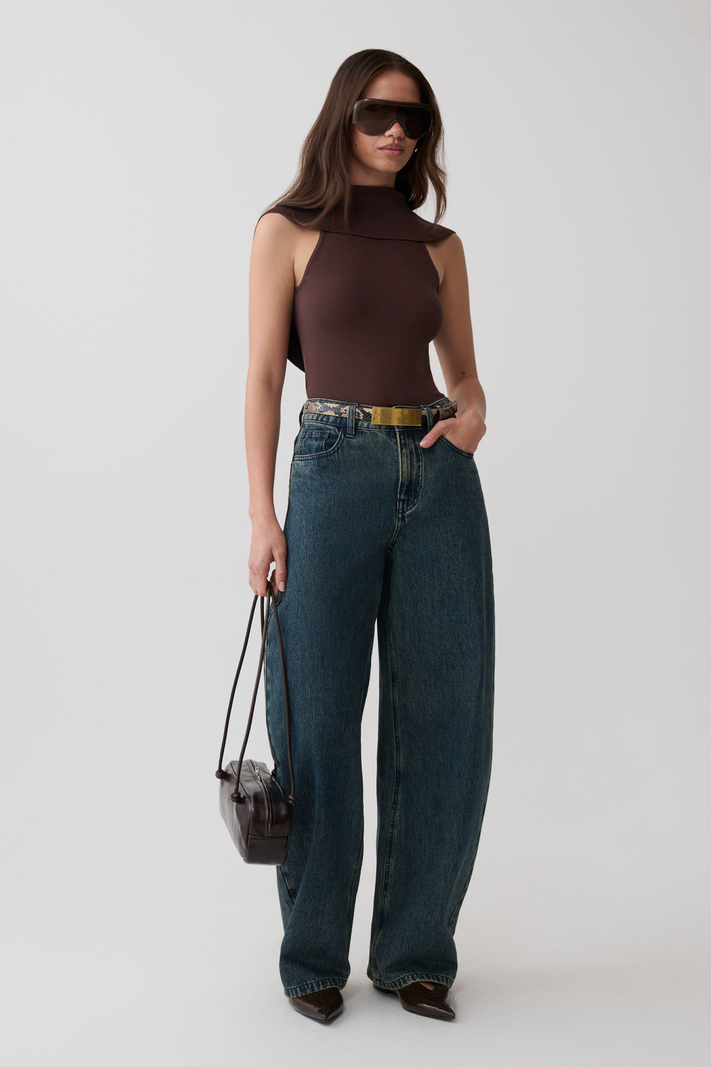 Ellen Knit Sleeveless Top - Chocolate